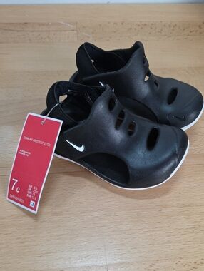7C Nike Kids' Black Sunray Protect Sandals Watershoe